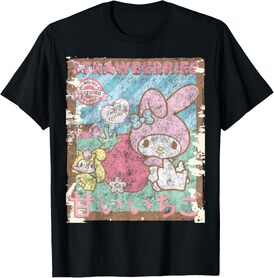 My Melody Strawberry Picking Strawberries Farm Short Sleeve T-Shirt