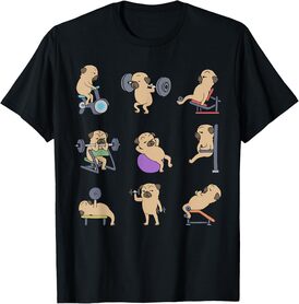 Pug Workout for a Dog Lover T-Shirt