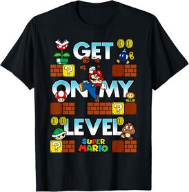 Super Mario Get On My Level Game Play Poster T-Shirt