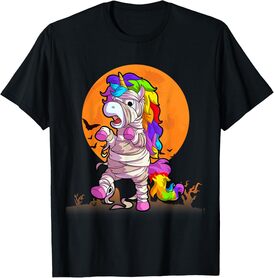 Mummy Unicorn Halloween Girls Unicorn Halloween T-Shirt