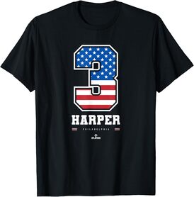 Bryce Harper - US Flag Number T-Shirt