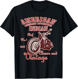 Vintage American Motorcycle Indian For Old Biker Motorbike T-Shirt