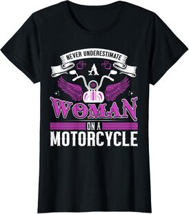 Funny Biker Woman Biker Accessories Motorcycle Rider Vintage T-Shirt