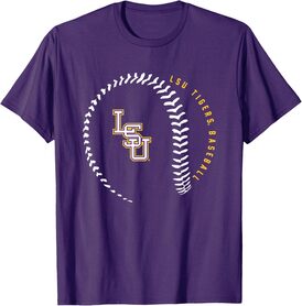 LSU Tigers Baseball Fastball Purple Officially Licensed T-Shirt