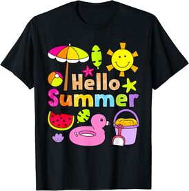 Hello Summer Happy Last Day School Summer Vacation Toddler T-Shirt