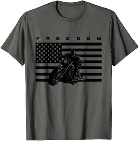 American Flag Motorcycle Apparel - Motorcycle T-Shirt for Women Girls Kids Men