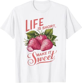 Summer Flower Botanical Strawberry Wildflower T-Shirt